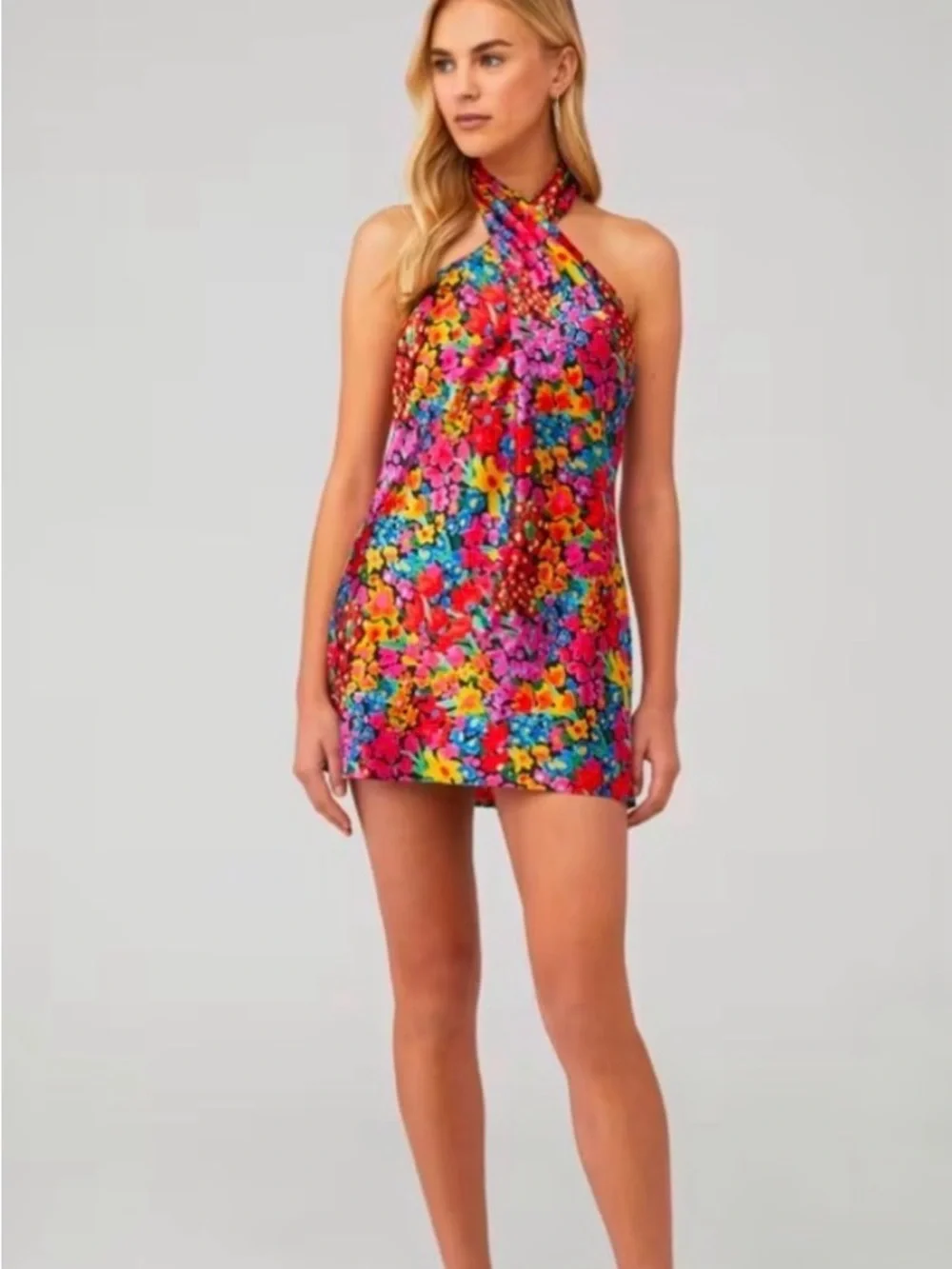 Show Me Your MuMu Jasmine Halter Mini Dress - Picture 1 of 15